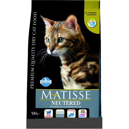 MATISSE NEUTERED для взрослых стерилизованных кошек и кастрированных котов 1.5кг