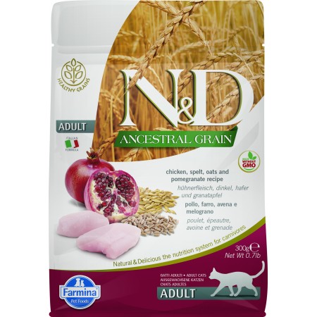 N&D CAT AG CHICKEN & POMEGRANATE ADULT, 1.5 кг