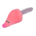 Игрушка Мышь с мятой розовый мех с хвостом из нат. норки GoSi. Кружок