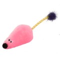 Игрушка Мышь с мятой розовый мех с хвостом трубочка с норкой GoSi. Кружок