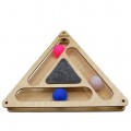 Игровой комплекс Треугольник с шариками с когтеточкой из ковра