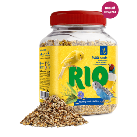 Семена луговых трав. Дополнительный корм для декоративных птиц RIO 240г