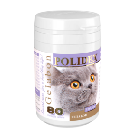 POLIDEX Gelabon для кошек таблетки, 80 шт